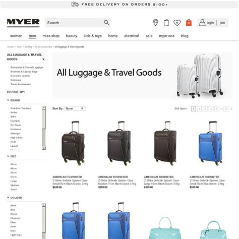 myer suitcase sale
